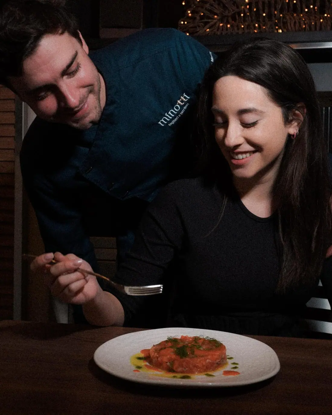 Edoardo e Cecilia Minotti a tavola